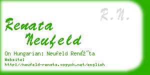 renata neufeld business card